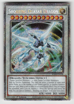 Shooting Quasar Dragon Yugioh RA04-EN158 Platinum Secret Rare PSR NM - Image 1