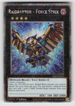 Raidraptor - Force Strix Yugioh RA04-EN243 Platinum Secret Rare PSR NM - Image 1
