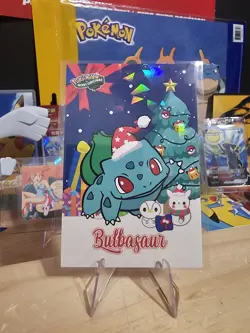 Pokemon Merry Christmas Card Database - Santa Hat Bulbasaur Christmas Tree - Image 5