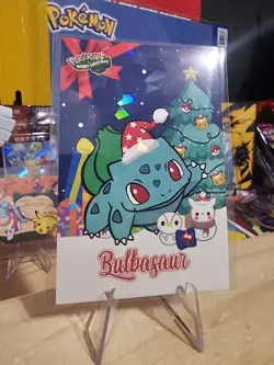 Pokemon Merry Christmas Card Database - Santa Hat Bulbasaur Christmas Tree - Image 6