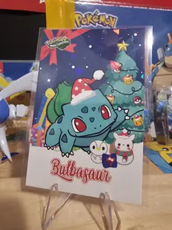 Pokemon Merry Christmas Card Database - Santa Hat Bulbasaur Christmas Tree - Image 7