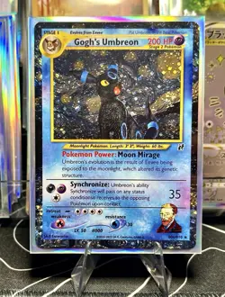 Umbreon Van Gogh Starry Night Custom Fan Art Pokemon Card w/ Holo Sleeve - Image 1