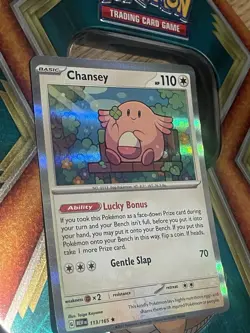 Pokemon Trading Card Game Chansey Lucky Bonus Card 113/165 Error Card - Image 1