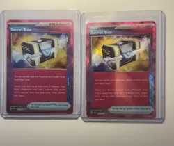 2X Pokemon TCG Secret Box 163/167 Twilight Masquerade Holo Card - Image 1