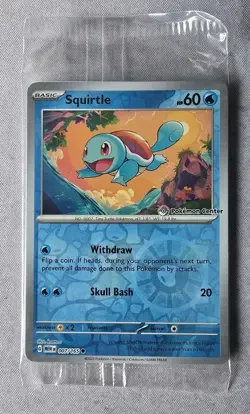 Pokemon Center Squirtle Promo Reverse Holo Card 007/165 Stamped 151 New Sealed - Image 1