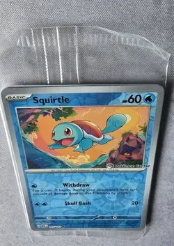 Pokemon Center Squirtle Promo Reverse Holo Card 007/165 Stamped 151 New Sealed - Image 3