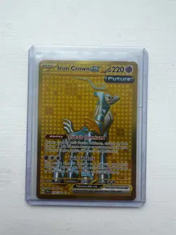 Pokemon TCG Temporal Forces Iron Crown EX 216/162 Hyper Rare Card - Image 1