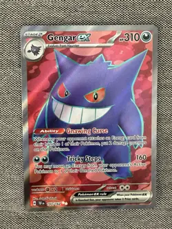 Gengar EX (193/162) Temporal Forces Full Art Ultra Rare Pokemon Card, NEAR MINT - Image 1