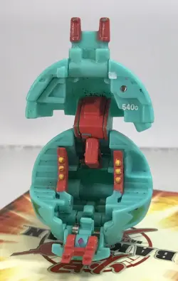 Bakugan Scraper Ventus Blue Green 540G Figure New Vestroia Ball Rare +Card AS-IS - Image 1