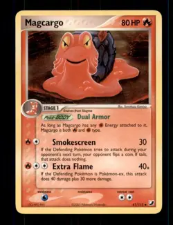 2X Pokemon Card Magcargo (EX Unseen Forces) 41/115 PLAYED Non-Holo Uncommon TCG! - Image 1