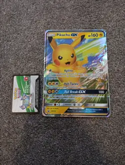 Pokemon TCG Pikachu GX SM232 Black Star Promo Holo Oversize Card (CHECK DESC) - Image 1