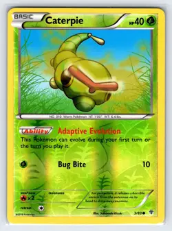 Caterpie 3/83 2016 Generations Set Pokemon Card Reverse Holo Common - Lp - Image 1