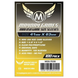 Mayday Games Card Sleeves - Mini USA Size 1.625" x 2.5" (100ct) - Image 1
