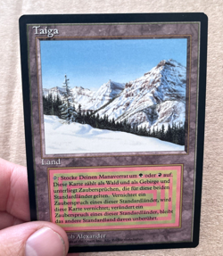 Magic The Gathering Taiga Dual Land German Card 3rd Edition Revised Black Border - Image 2