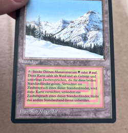 Magic The Gathering Taiga Dual Land German Card 3rd Edition Revised Black Border - Image 4