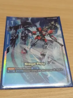 Gundam Card Game TCG Siege Ploy ST02-014 C+ Alt Art Wings Of Advance - Image 1