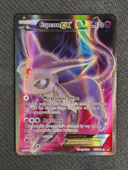 Espeon EX (Full Art) 117/122 XY BREAKpoint Holo Rare Pokemon Card Heavy Play HP - Image 1