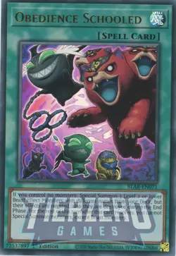 Yugioh Obedience Schooled BLAR-EN071 Ultra Rare 1st Edition NM/LP - Image 1