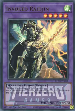 Yugioh Invoked Raidjin BLAR-EN081 Ultra Rare 1st Edition NM/LP - Image 1