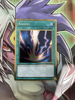 PGL2-EN048 Raigeki Gold Rare 1st Edition NM Yugioh Card - Image 1