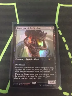 MTG Magic The Gathering Preacher Of The Schism Foil Promo Black Vampire - Image 1