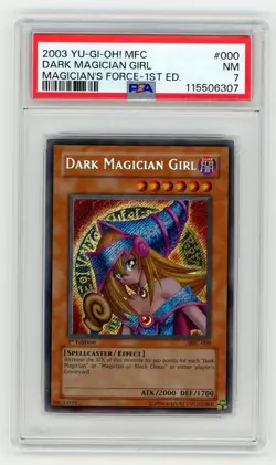 Yu-Gi-Oh! MFC Dark Magician Girl Magician's Force #MFC-000 1st Edition PSA 7 - Image 1