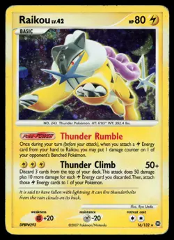 Raikou 16/132 Secret Wonders Holo Pokemon Card - Image 1
