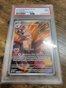 Pokemon TCG Blaziken Destined Rivals Illustration Rare Card 192/182 PSA 9 - Image 2