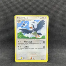 Staravia Diamond & Pearl 64/130 Regular Uncommon miscut Pokemon card - Image 1