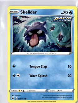 Shellder 050/264 SWSH08: Fusion Strick Regular Common LP Pokemon Card - Image 1