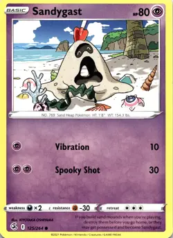 Sandgast 125/264 SWSH08: Fusion Strick Regular Common LP Pokemon Card - Image 1