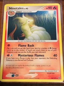 Ninetales 36/127 Rare Platinum Pokemon Card LP/NM - Image 1