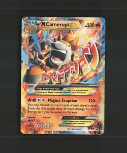 Mega M Camerupt EX XY198 XY Black Star Promo Holo Pokemon Card LP - Image 1