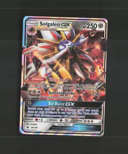 Solgaleo GX 89/149 Sun & Moon Ultra Rare Holo Pokemon Card LP+ - Image 1