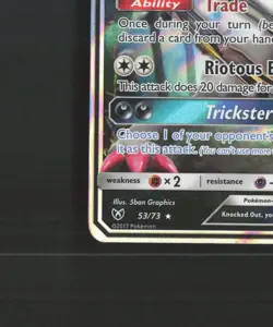 Zoroark GX 53/73 Shining Legends Ultra Rare Holo Pokemon Card LP+ - Image 5