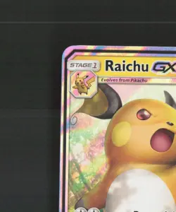 Raichu GX 29/73 Shining Legends Ultra Rare Holo Pokemon Card LP+ - Image 3