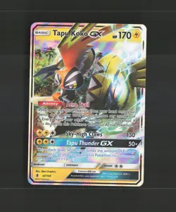 Tapu Koko GX 47/145 Guardians Rising Ultra Rare Holo Pokemon Card LP+ - Image 1