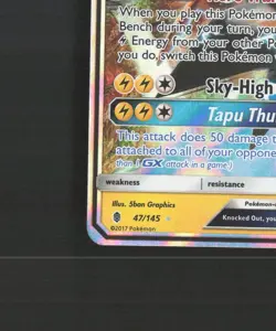 Tapu Koko GX 47/145 Guardians Rising Ultra Rare Holo Pokemon Card LP+ - Image 5