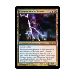 WOTC MTG Journey into Nyx Keranos, God of Storms (MR) EX - Image 1