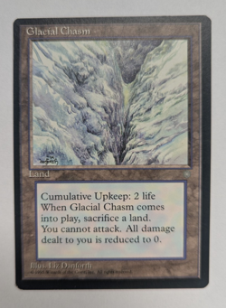 Magic Mtg Ice Age Glacial Chasm lightly played - Image 1