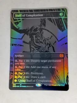 MTG Staff of Compleation OIL FOIL - ONE / 358 - - Image 1