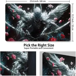 Durable MTG Playmat TCG Playmat with Zone and Locking Edges for MTG Gaming - Inc - Image 2