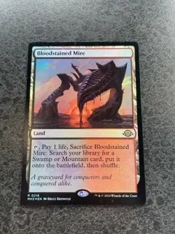1x FOIL Bloodstained Mire (0216) NM Modern Horizons 3 MTG Magic The Gathering - Image 1