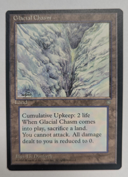 Magic Mtg Ice Age Glacial Chasm near mint - Image 1