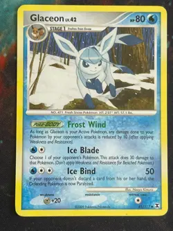 POKEMON GLACEON LV.42 #41/111 UNCOMMON VLP RISING RIVALS CARD - Image 1