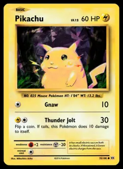 Pikachu (Cracked Ice) 035/108 Deck Exclusives Holo Pokemon Card - Image 1