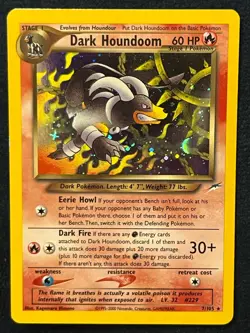 Dark Houndoom 7/105 Pokemon Card TCG Neo Destiny Holo SET BREAK - Image 1