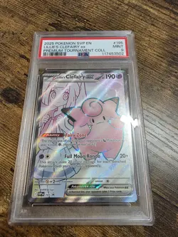 2025 Pokemon SVP EN-SV Black Star Promo Lillie's Clefairy EX #195 PSA 9 - Image 2