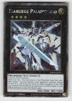Starliege Paladynamo Yugioh RA04-EN193 Platinum Secret Rare PSR NM - Image 1