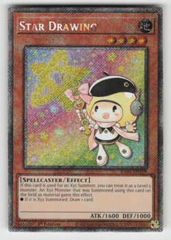 Star Drawing Yugioh RA04-EN199 Platinum Secret Rare PSR NM - Image 1